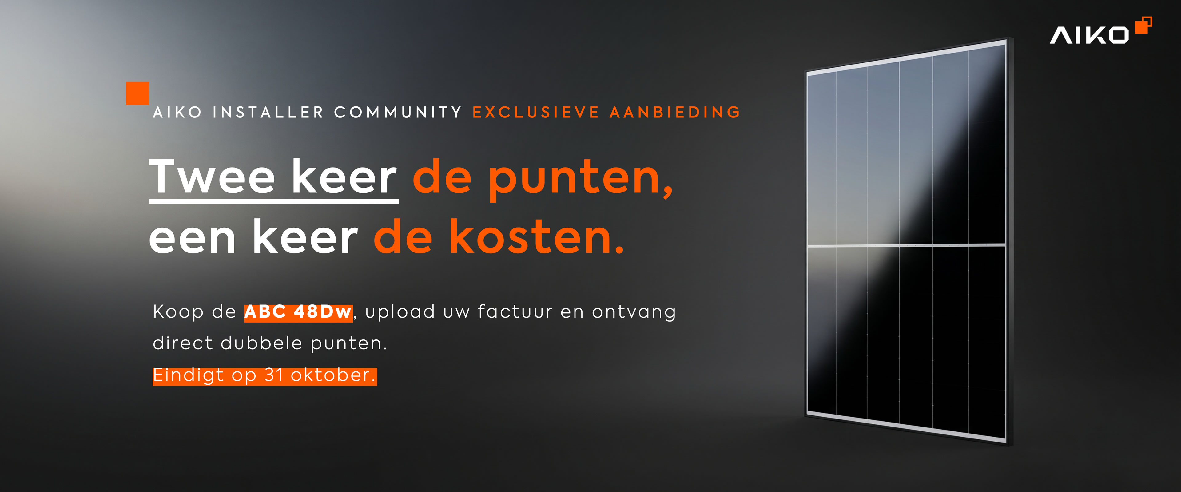 home-aic-48DW-Double-points-NL Twee keer de punten, een keer de kosten.